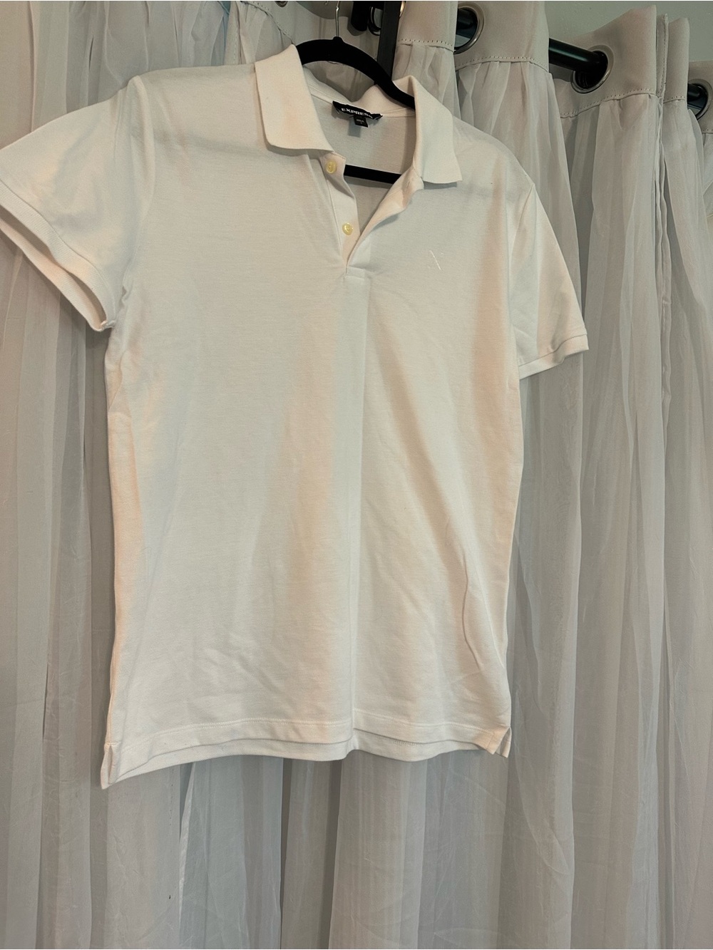 Express Men’s Classic White Polo Shirt